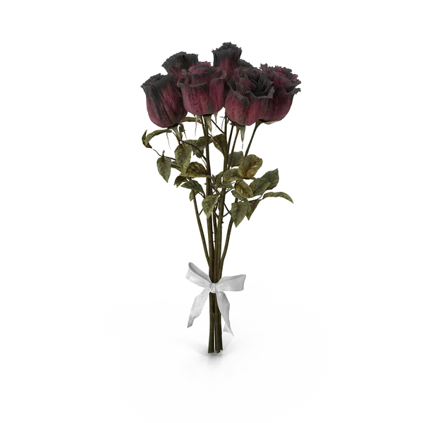 Dark Red Rose Bouquet PNG Transparent Background