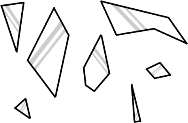 Broken Glass Shards PNG Transparent