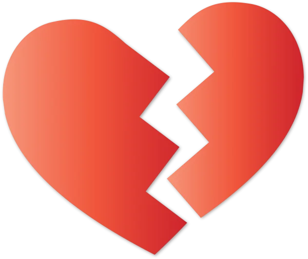 Broken Heart PNG Transparent Background