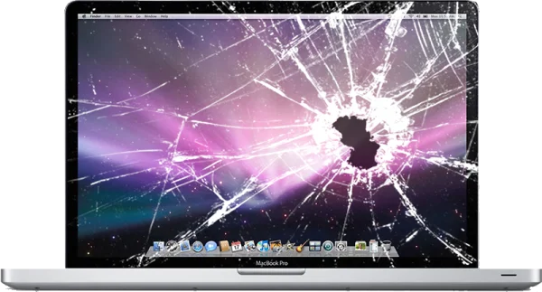 Cracked MacBook Pro Screen PNG Transparent Background