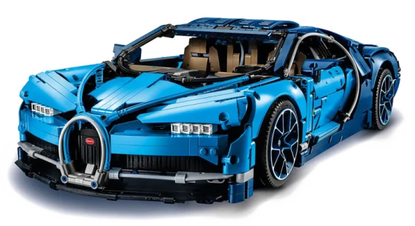 Blue Lego Technic Bugatti Chiron PNG