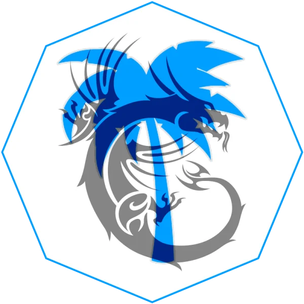 Dynamic Blue Dragon Logo PNG
