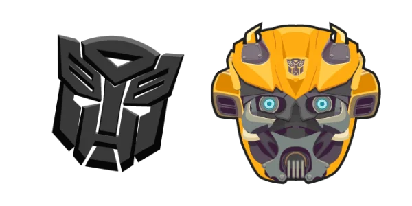 Autobot Logo and Bumblebee Head PNG