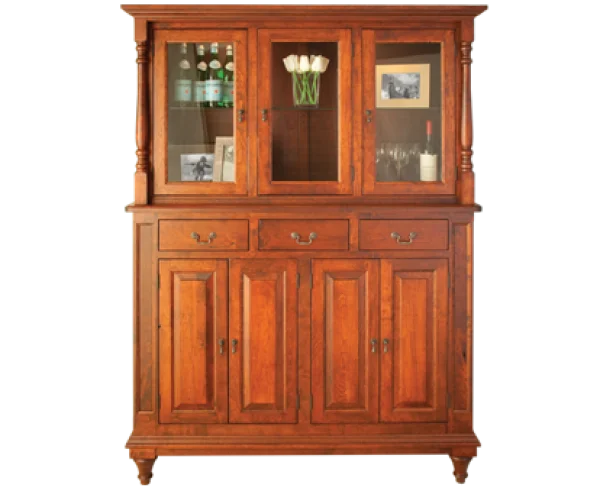 Classic Wooden China Cabinet PNG Transparent Background