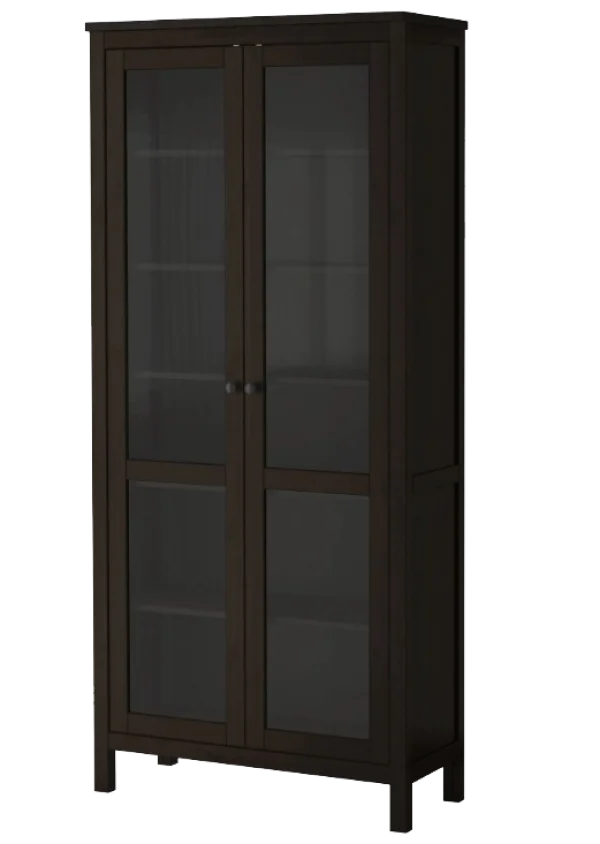 Dark Brown Glass Cabinet PNG Transparent