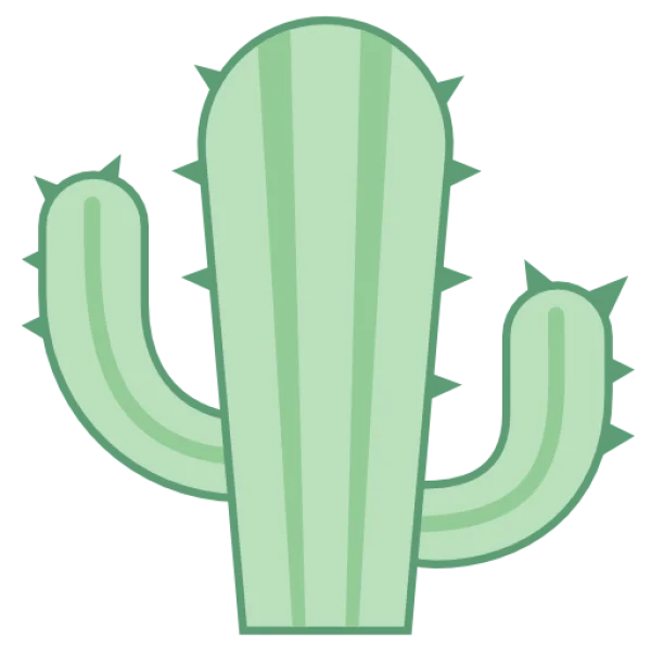 Cute Cartoon Cactus PNG Transparent Background