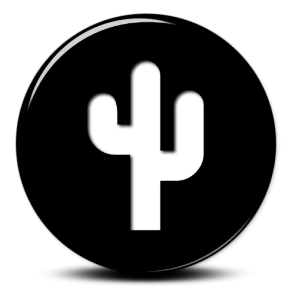 White Cactus Logo Icon