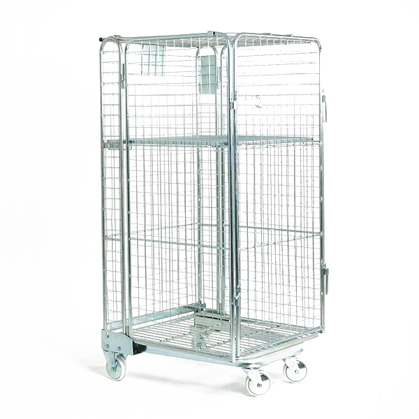 Metal Roll Cage Trolley PNG Transparent Background