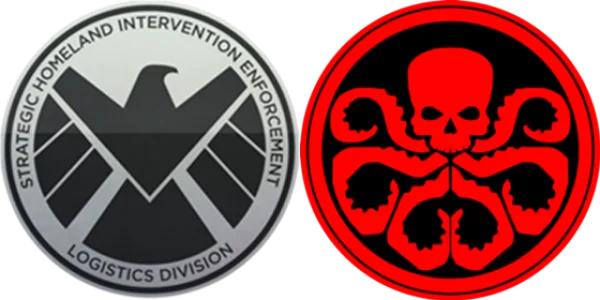 S.H.I.E.L.D. and Hydra Logos PNG Transparent Background