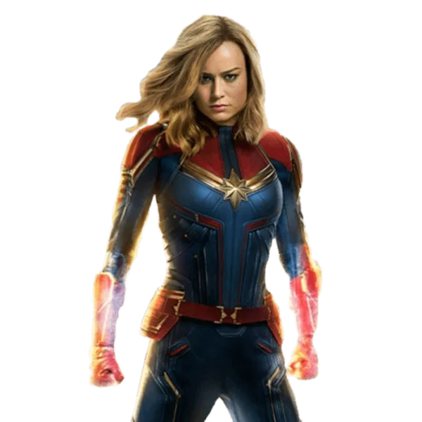 Captain Marvel Standing Pose Transparent Background