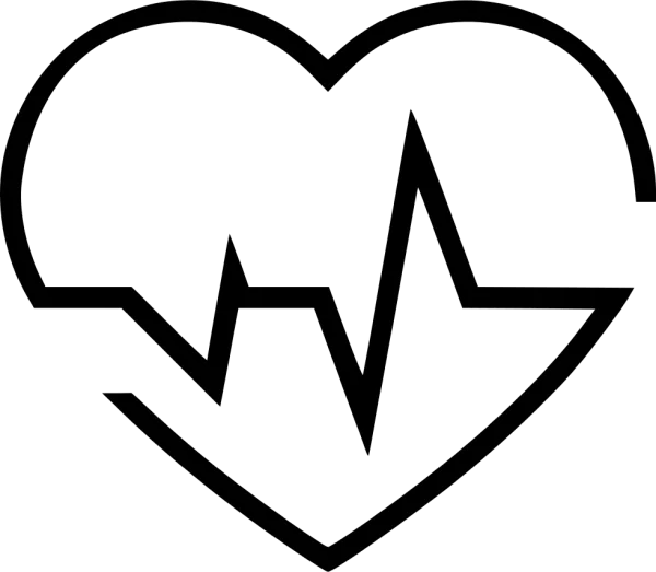 Heartbeat Line Heart Outline Icon PNG Transparent