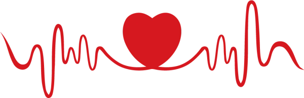 Red Heart ECG Line PNG Transparent Background