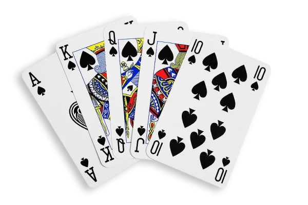 Royal Flush Spades Playing Cards PNG Transparent Background