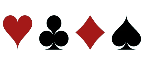 Four Playing Card Suits Icons Transparent