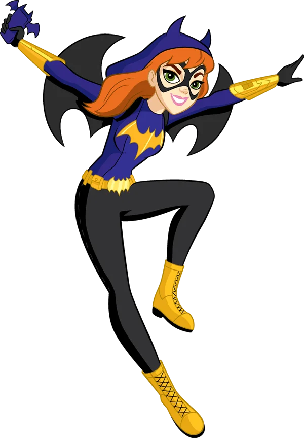 Batgirl Cartoon PNG Transparent Background