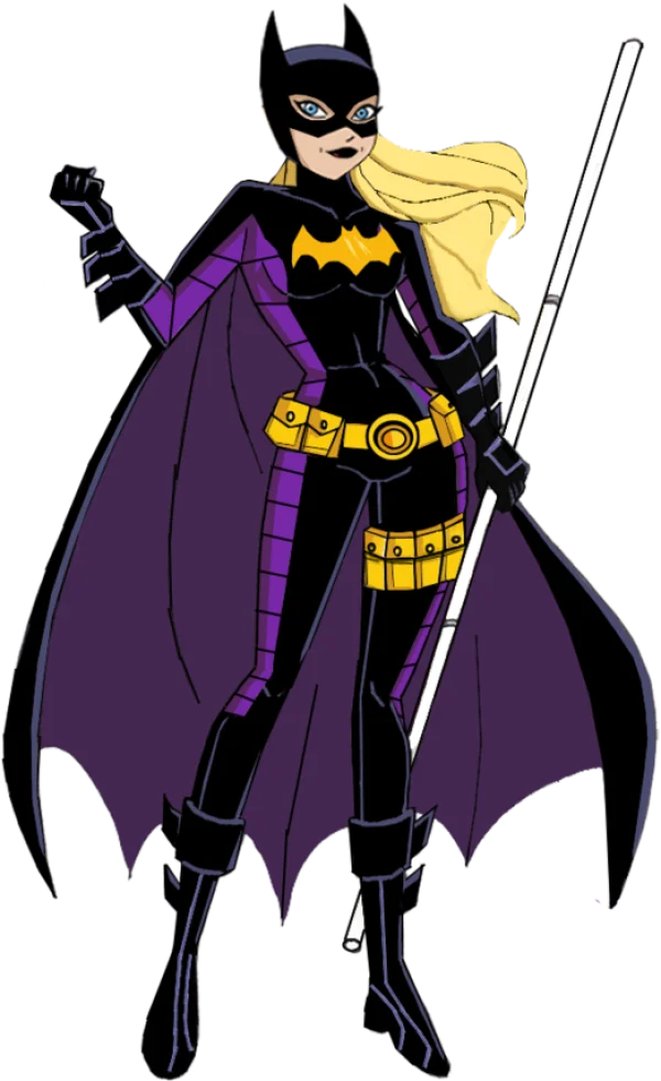 Cartoon Batgirl Superhero PNG Transparent Background