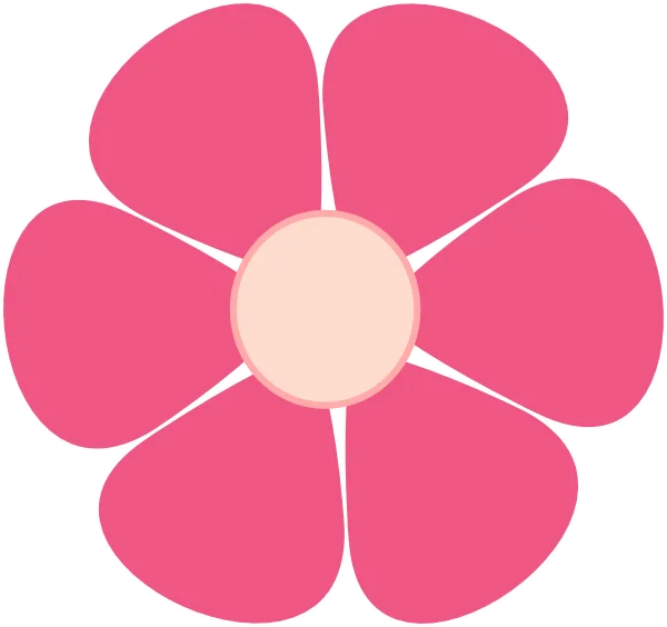 Pink Flower Icon PNG Transparent Background