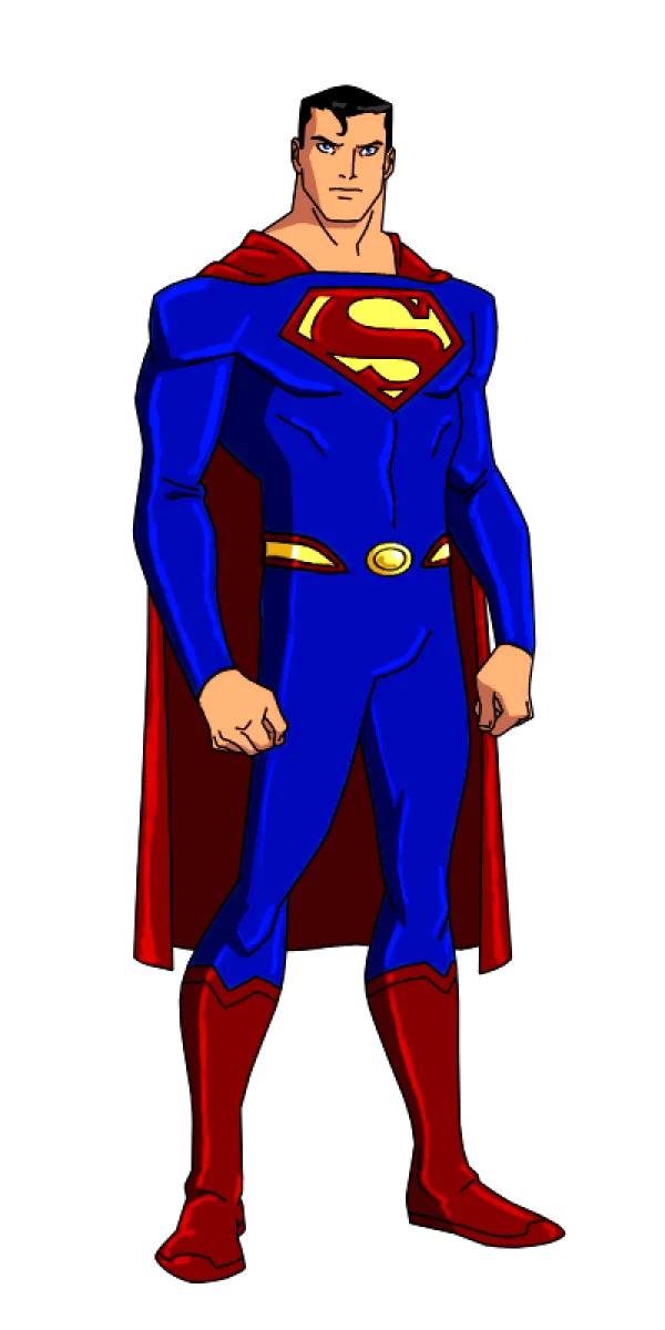 Superman Animated Style PNG Transparent Background