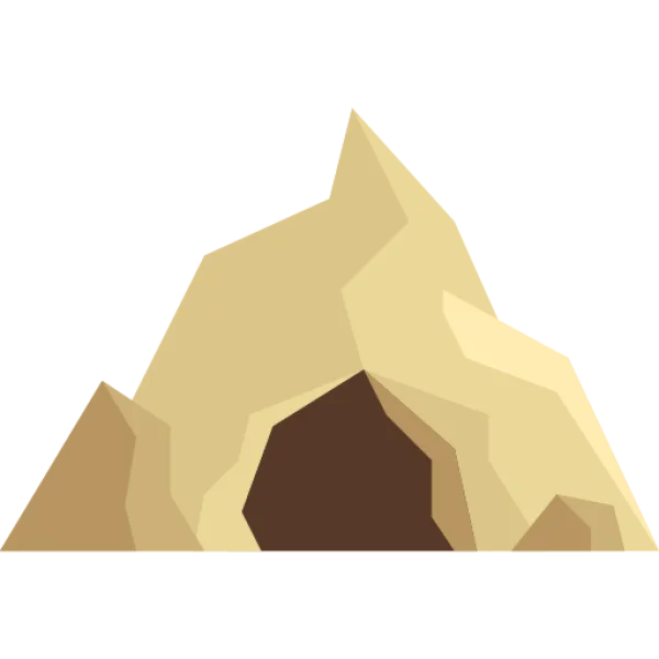 Stylized Desert Cave Entrance PNG Transparent Background