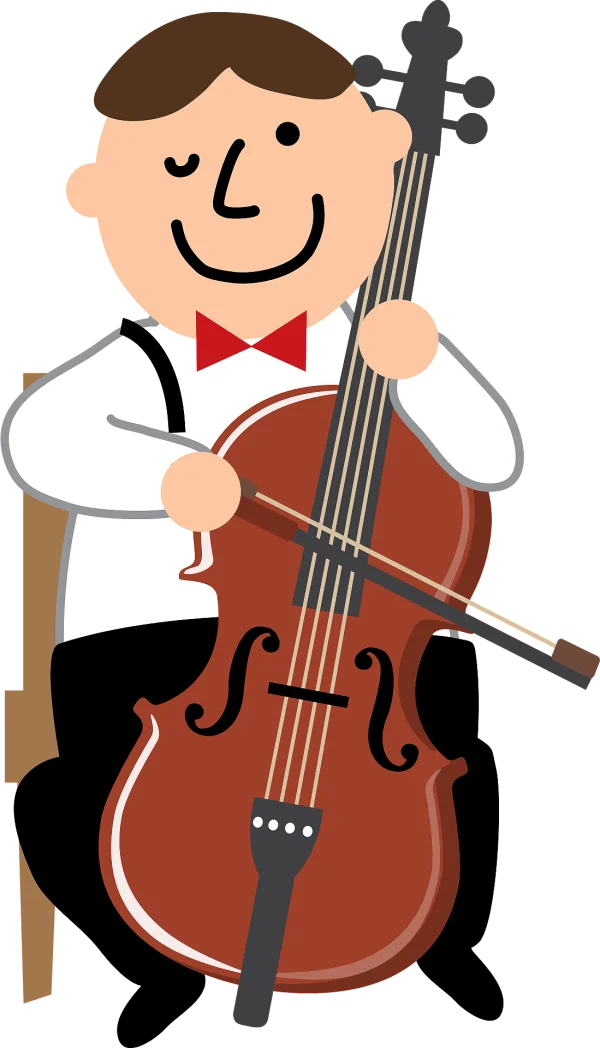 Smiling Man Playing Cello Transparent PNG