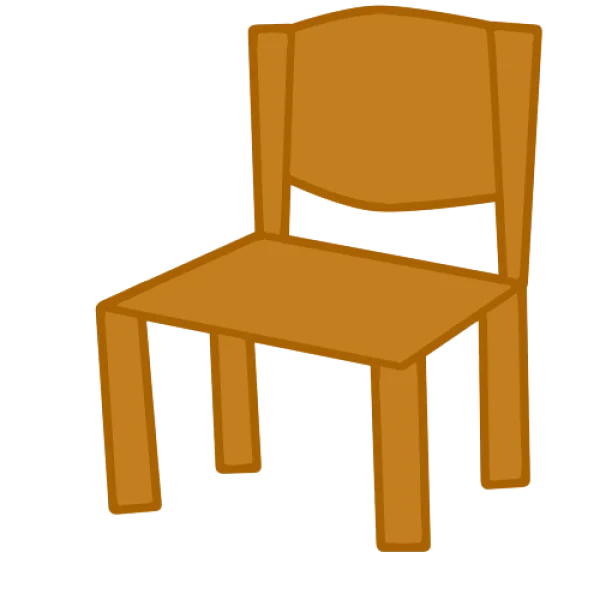 Cartoon Brown Wooden Chair PNG Transparent