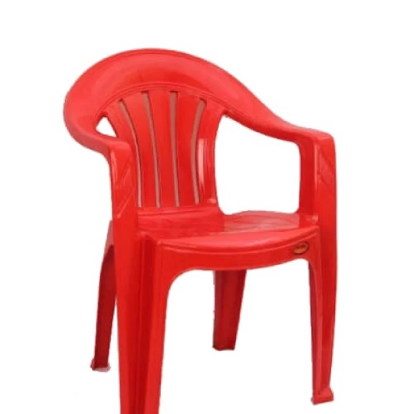 Red Plastic Chair PNG Transparent Background