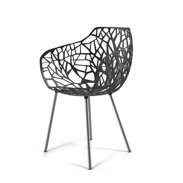 Modern Web Pattern Chair PNG Transparent Background