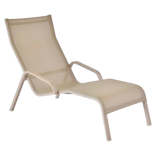 Modern Beige Chaise Lounge Chair PNG Transparent Background