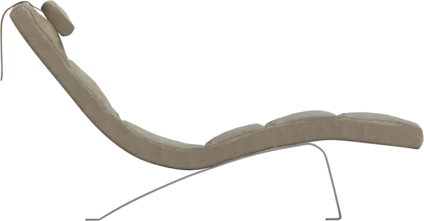 Modern Beige Chaise Lounge Chair PNG Transparent Background