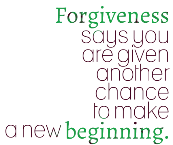 New Beginning Forgiveness Quote PNG Transparent