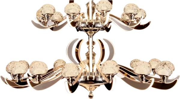 Modern Crystal Chandelier PNG Transparent Background