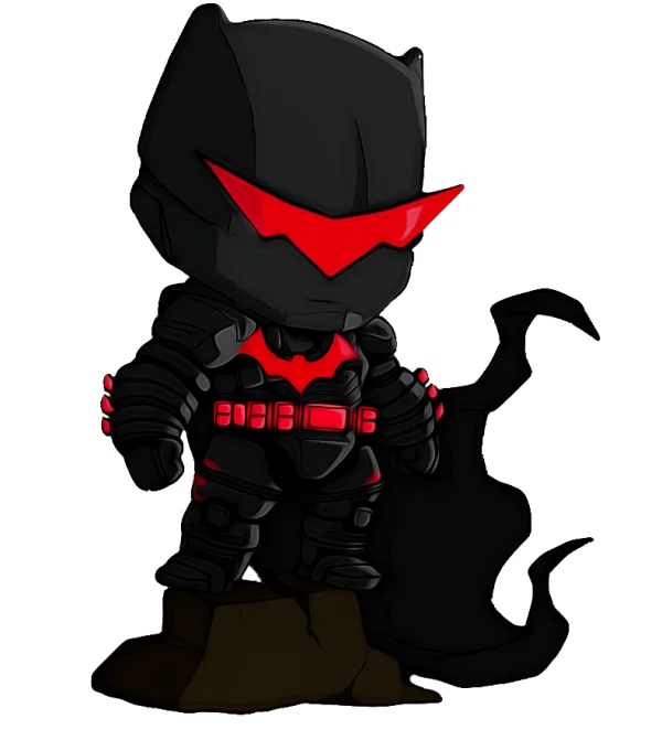 Chibi Batman Beyond Red Suit PNG