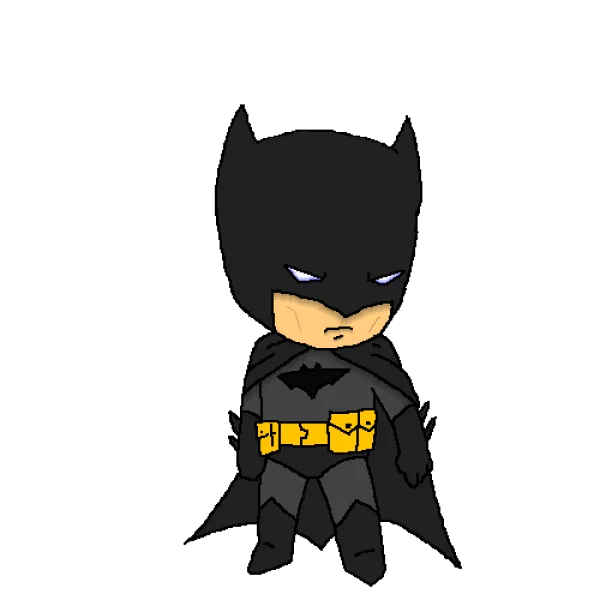 Chibi Pixel Art Batman PNG Transparent Background