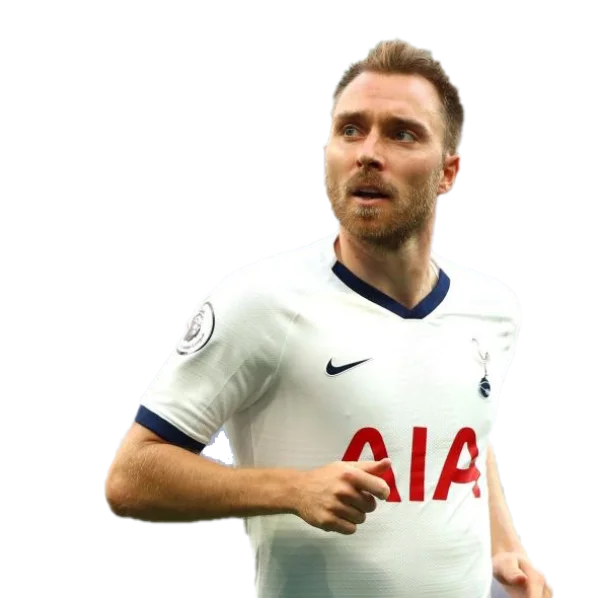 Christian Eriksen in Tottenham Jersey PNG Transparent Background