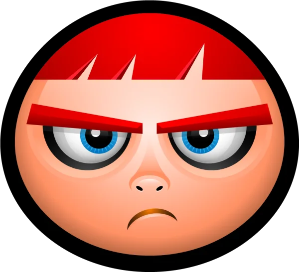 Angry Red Faced Emoji PNG