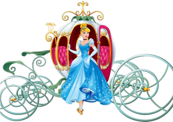 Cinderella and Magical Carriage PNG Transparent Background