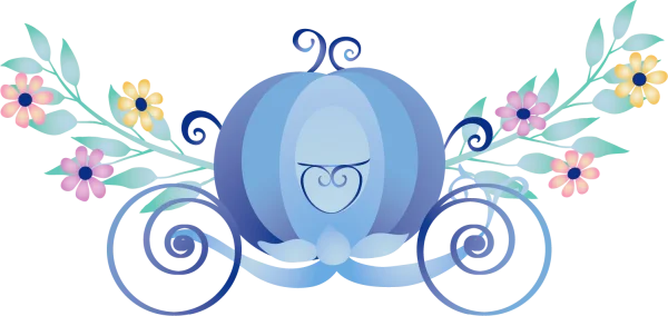 Fairytale Blue Pumpkin Carriage PNG