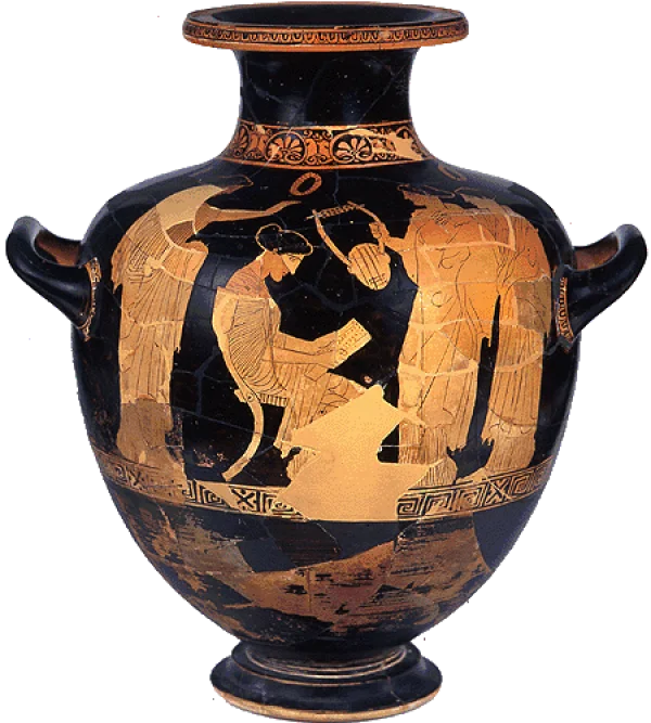 Ancient Greek Vase with Figures PNG