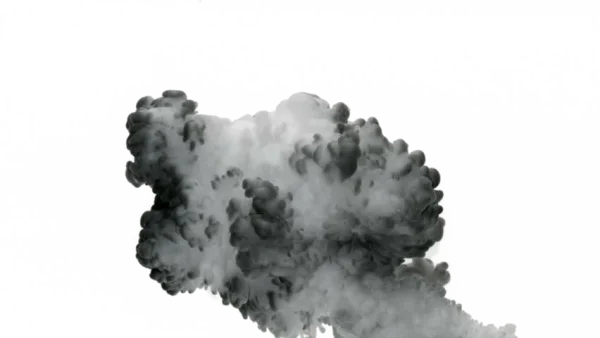Dark Smoke Plume PNG Transparent Background