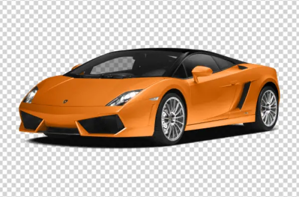 Orange Lamborghini Sports Car PNG Transparent Background