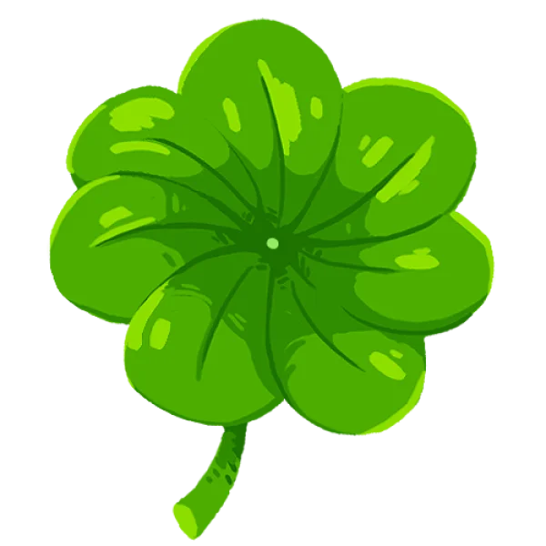 Five Leaf Clover PNG Transparent Background