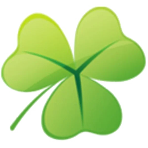 Glossy Green Three-Leaf Clover PNG