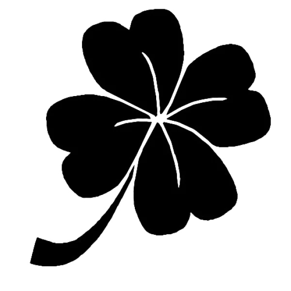 Four Leaf Clover Outline Transparent PNG