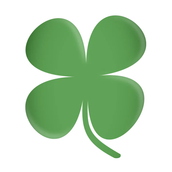 Lucky Four-Leaf Clover PNG Transparent Background