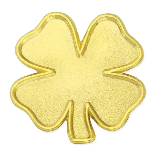 Golden Four Leaf Clover PNG Transparent Background