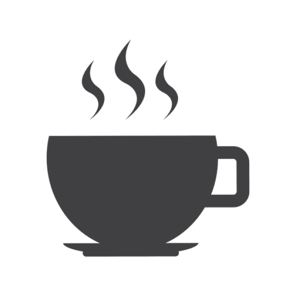 Steaming Coffee Cup Icon PNG Transparent Background