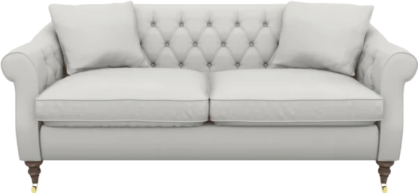 White Tufted Sofa PNG Transparent Background