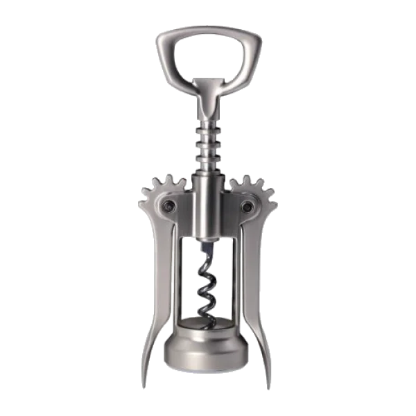 Stainless Steel Corkscrew PNG Transparent Background