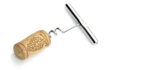 Corkscrew in Wine Cork PNG Transparent