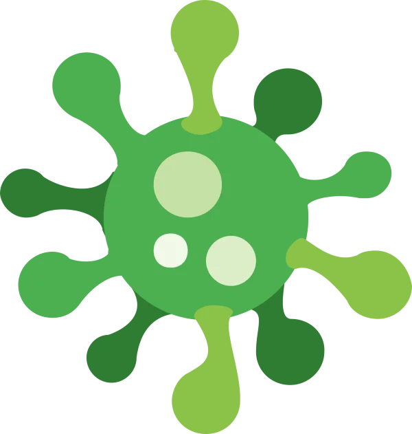 Green Virus Germ Icon PNG Transparent Background
